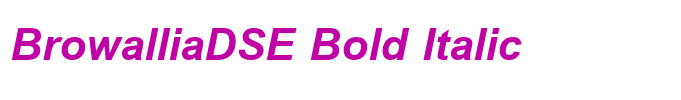 BrowalliaDSE Bold Italic